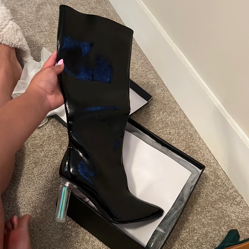 Black knee high boots